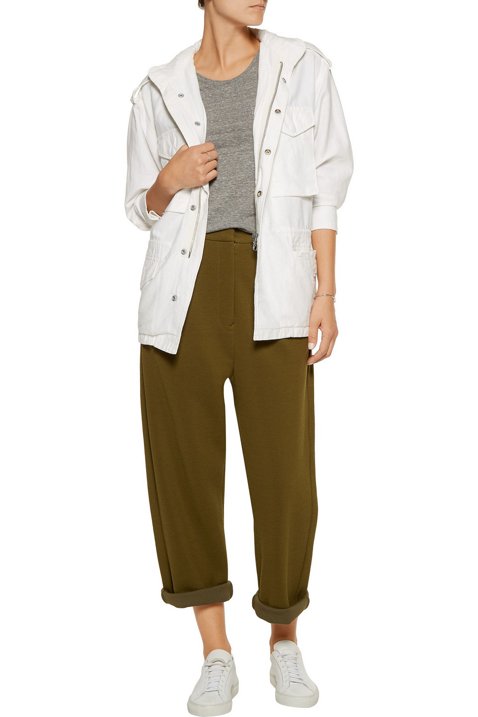 Nlst Cotton-blend Jacket In White