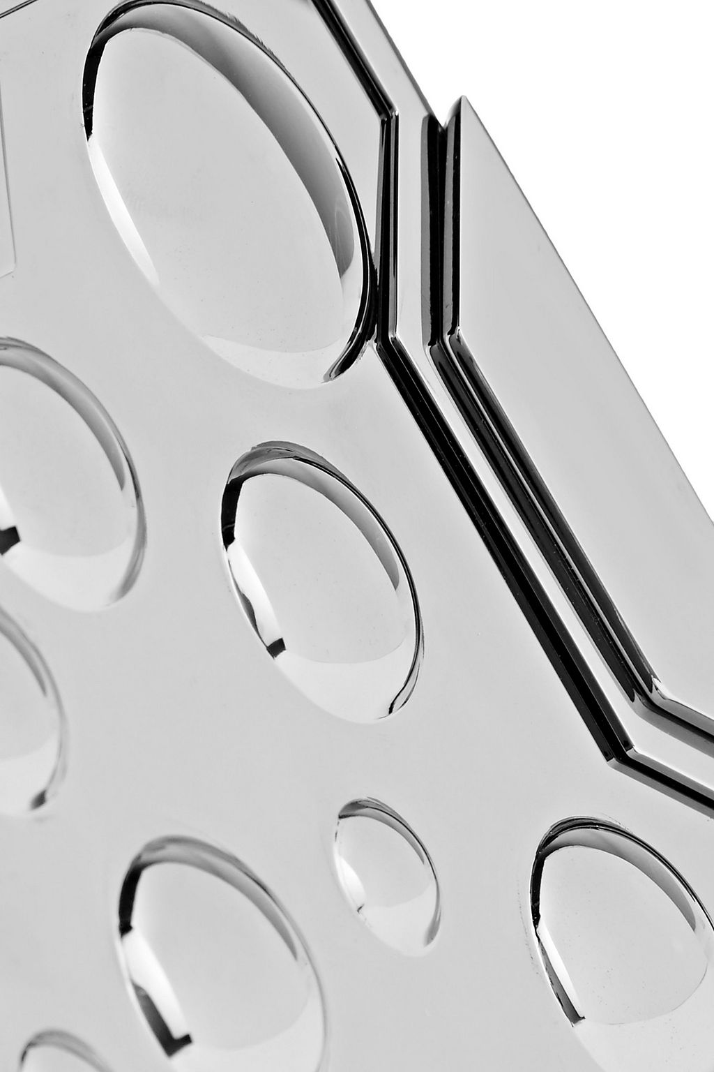 LEE SAVAGE Space Bubbles gunmetal-tone box clutch