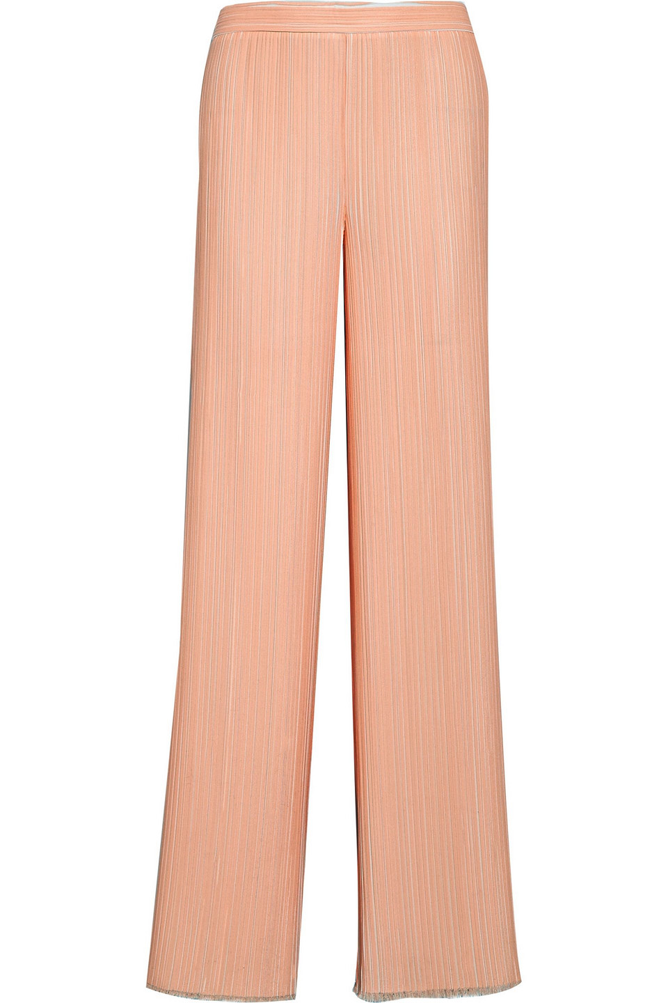 Pucci Plissé-crepe Wide-leg Pants In Orange