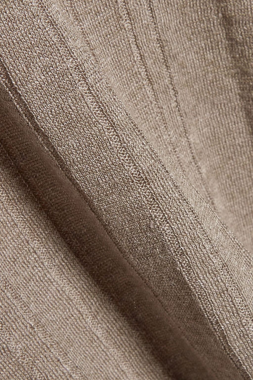 SOYER Paneled linen, cashmere and silk-blend cardigan