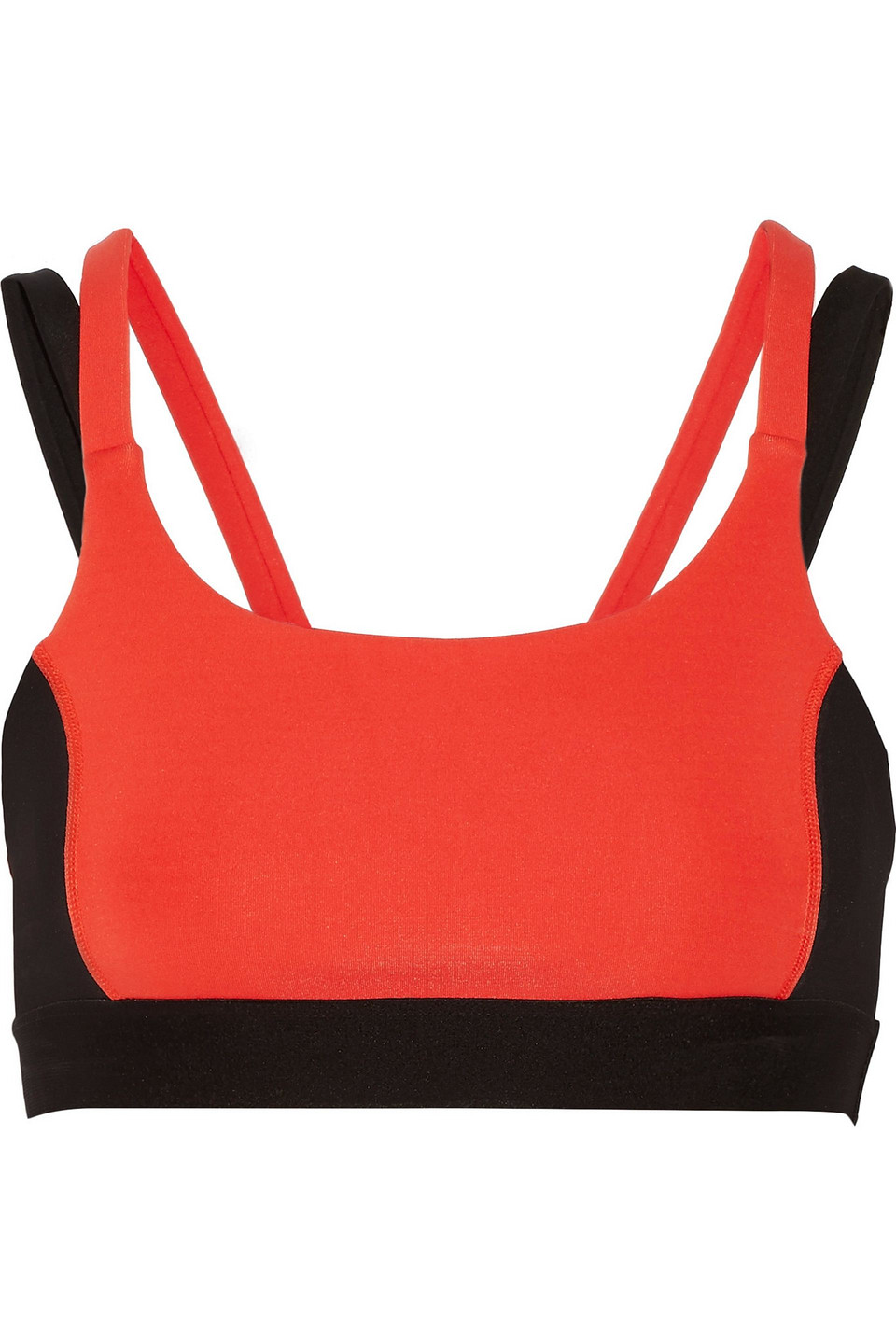 Two-tone stretch sports bra