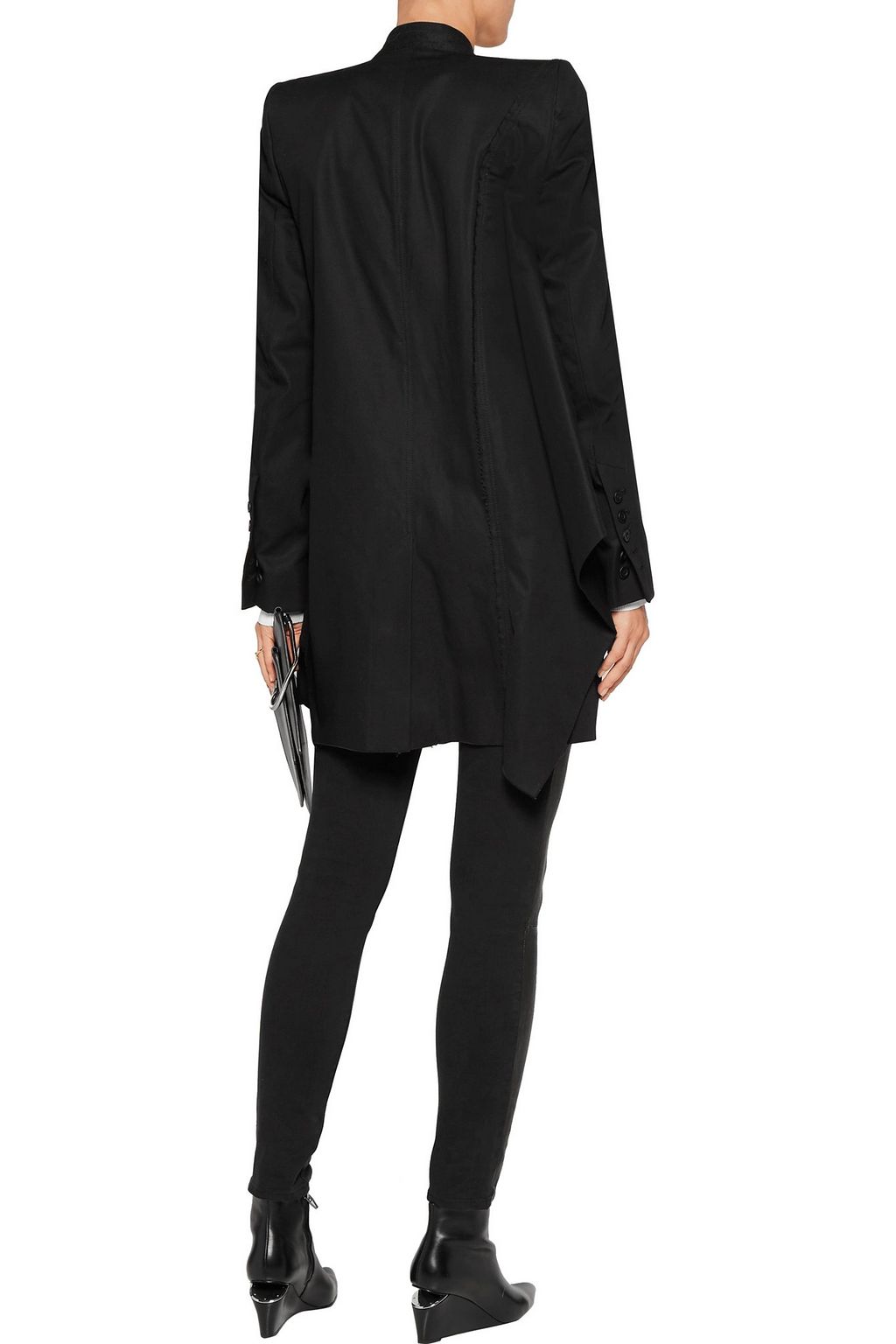 RICK OWENS Candy ruffled cotton-twill coat