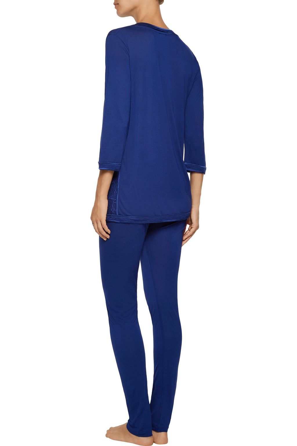 LA PERLA Myrta satin-trimmed modal-blend pajama pants