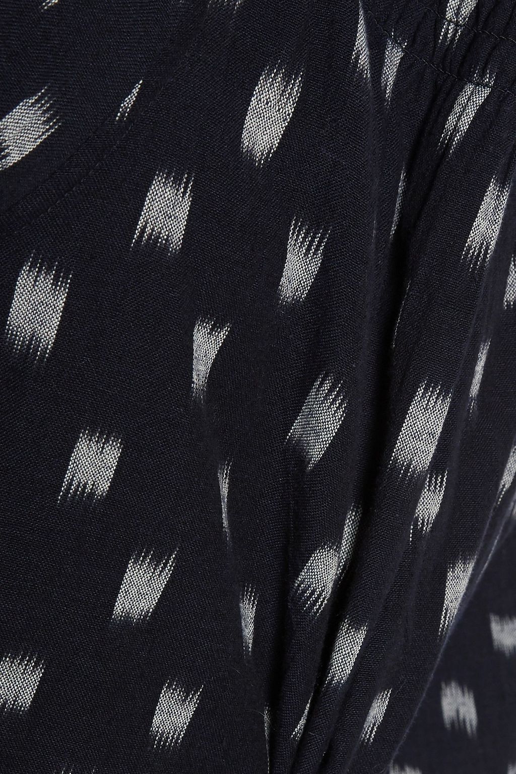 CURRENT/ELLIOTT Off-the-shoulder printed cotton-twill top