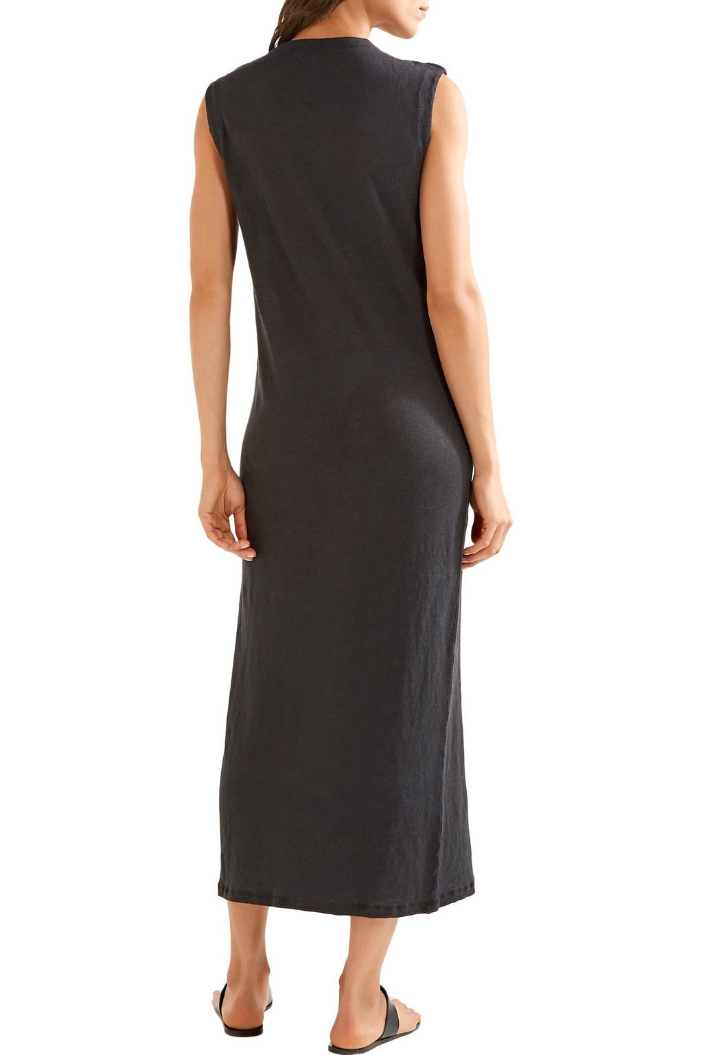 IRO Daisy lace-up linen midi dress