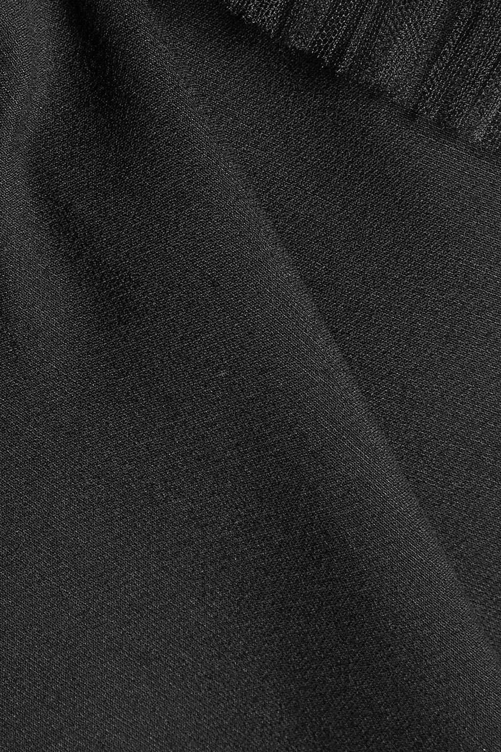 VALENTINO GARAVANI Tulle paneled wool and silk-blend dress