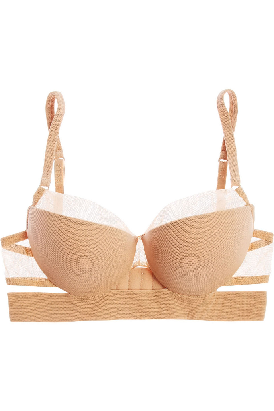 Daily Design cutout tulle balconette bra