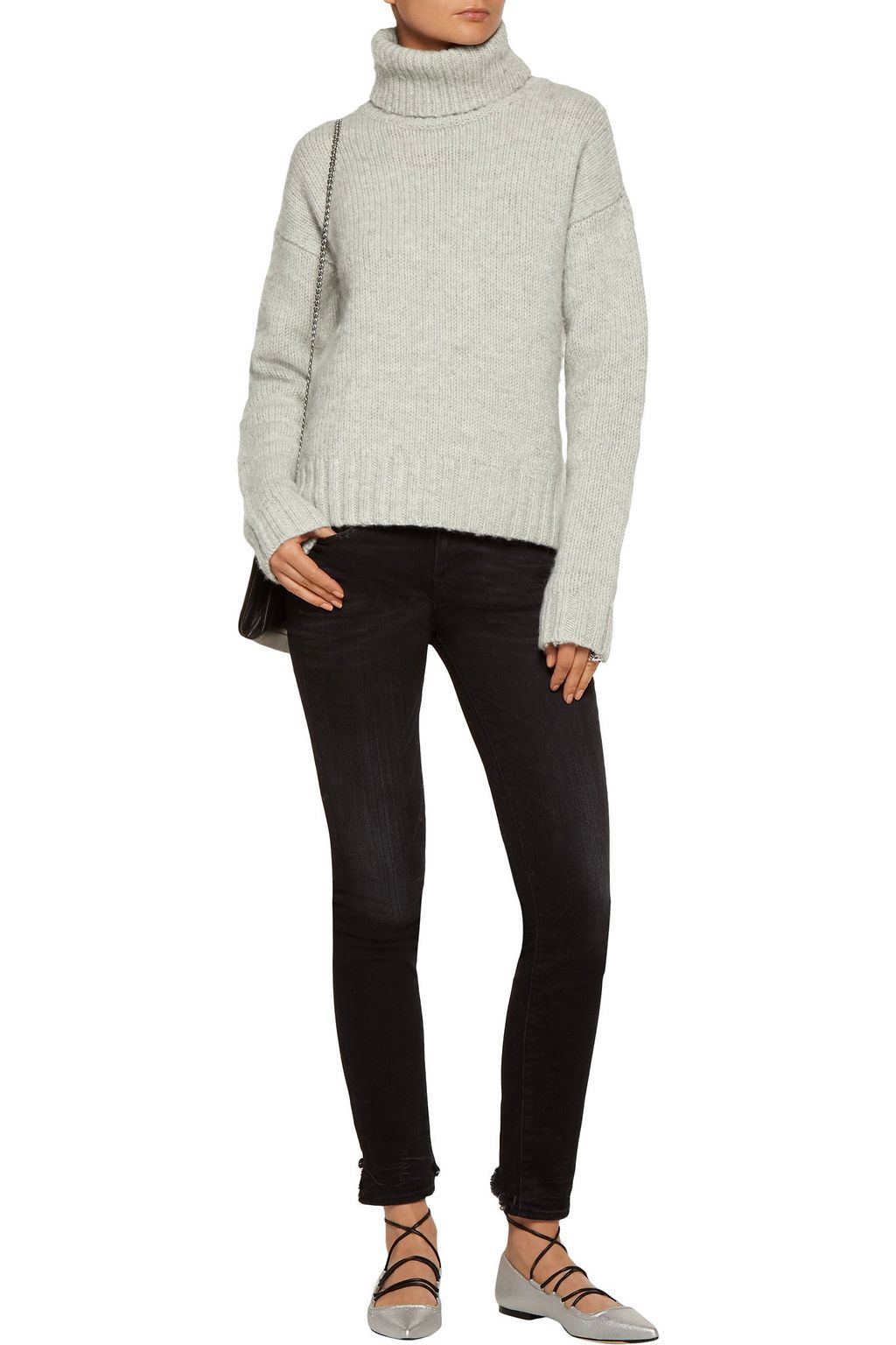 A.L.C. Jake asymmetric wool turtleneck sweater