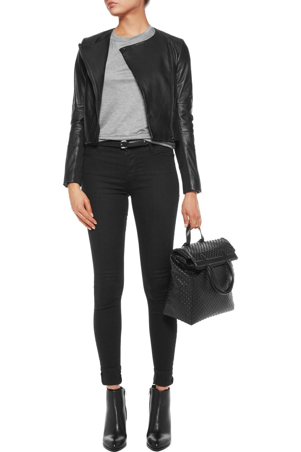 J BRAND Landing leather biker jacket