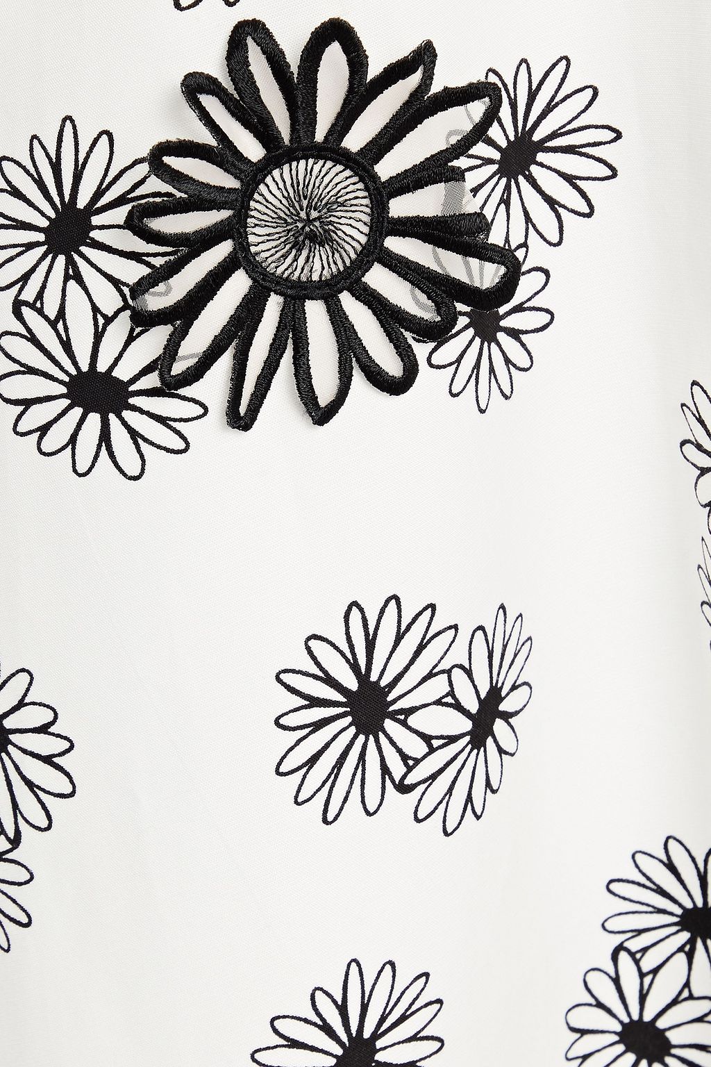 SEE BY CHLOÉ Appliquéd floral-print cotton mini dress