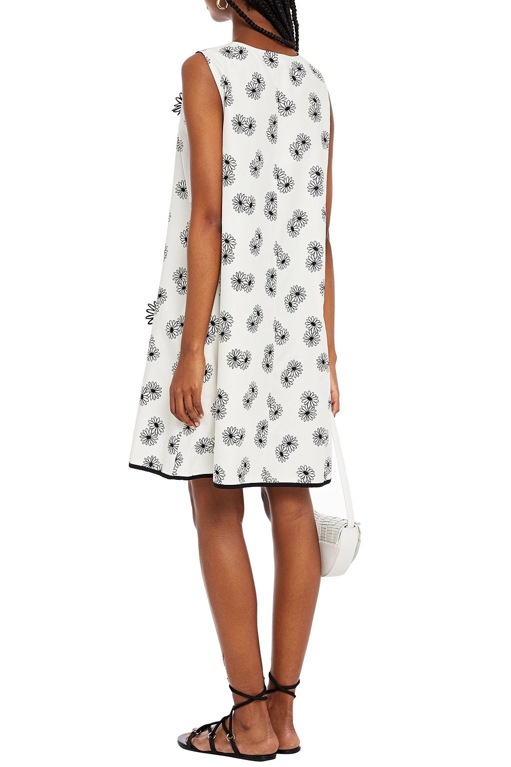 SEE BY CHLOÉ Appliquéd floral-print cotton mini dress