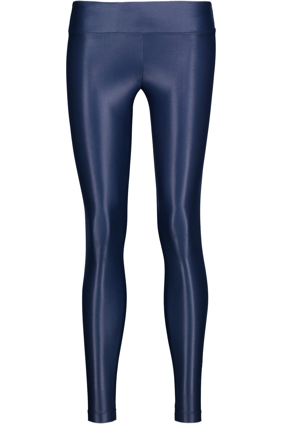 koral - lustrous cropped stretch leggings - blue - s