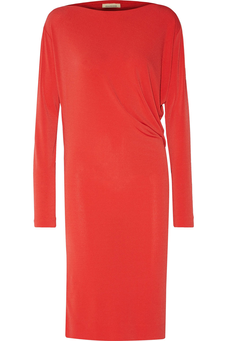 Finae draped stretch-crepe dress