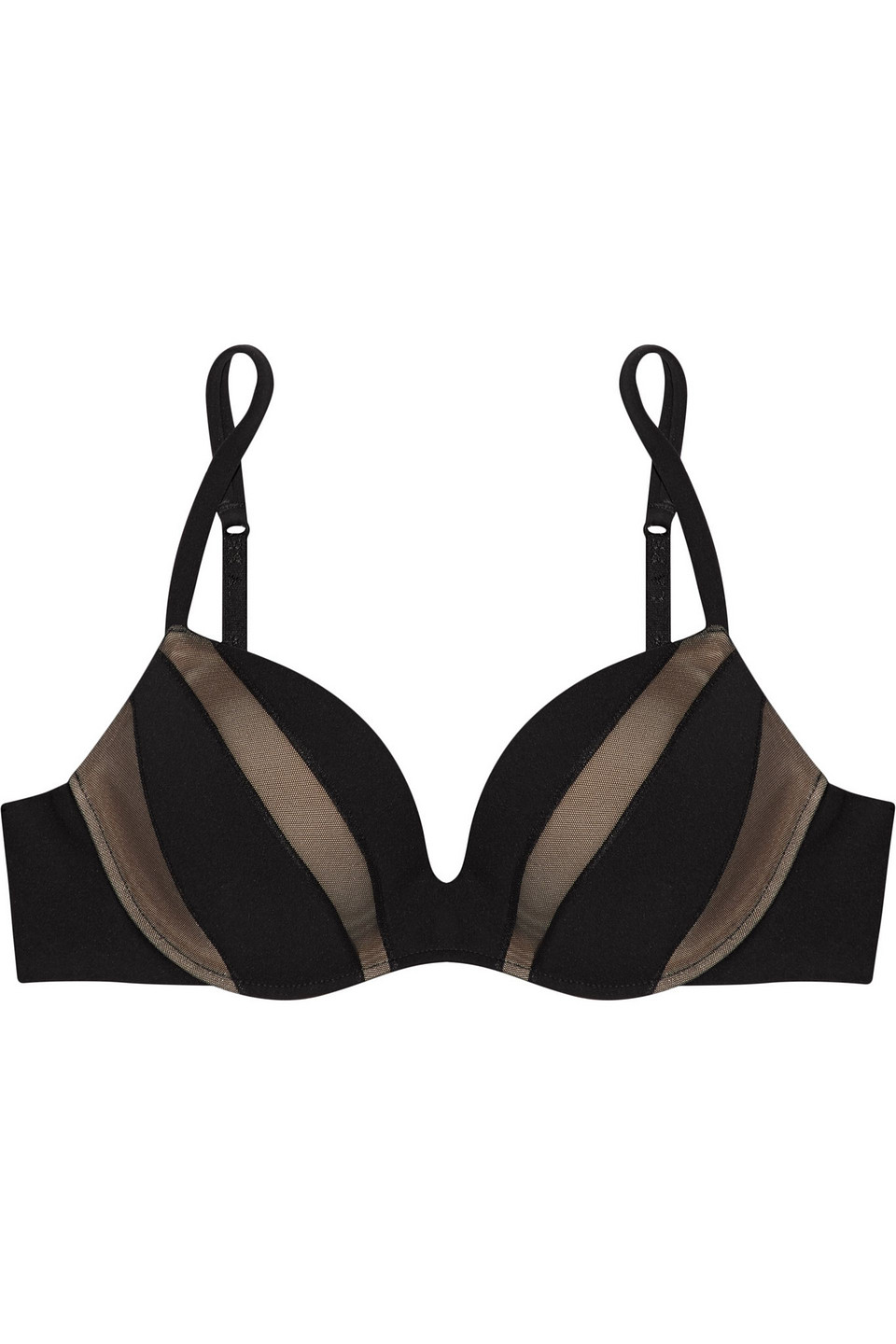 Scuba Couture stretch-tulle and stretch-jersey push-up bra