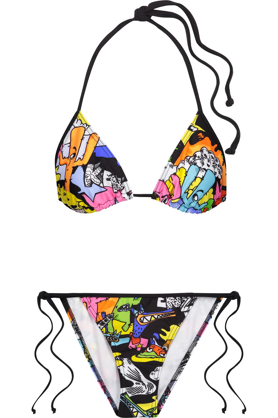Printed triangle bikini