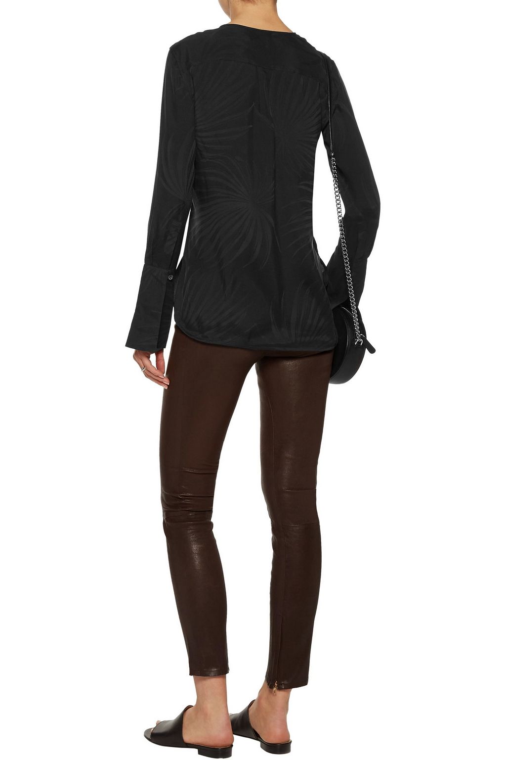 EQUIPMENT Kenley washed silk-jacquard blouse
