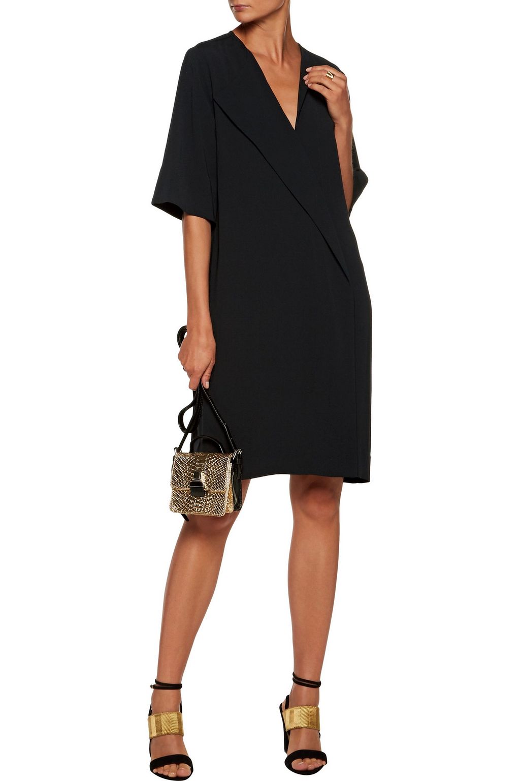 BY MALENE BIRGER Hobbis draped crepe mini dress