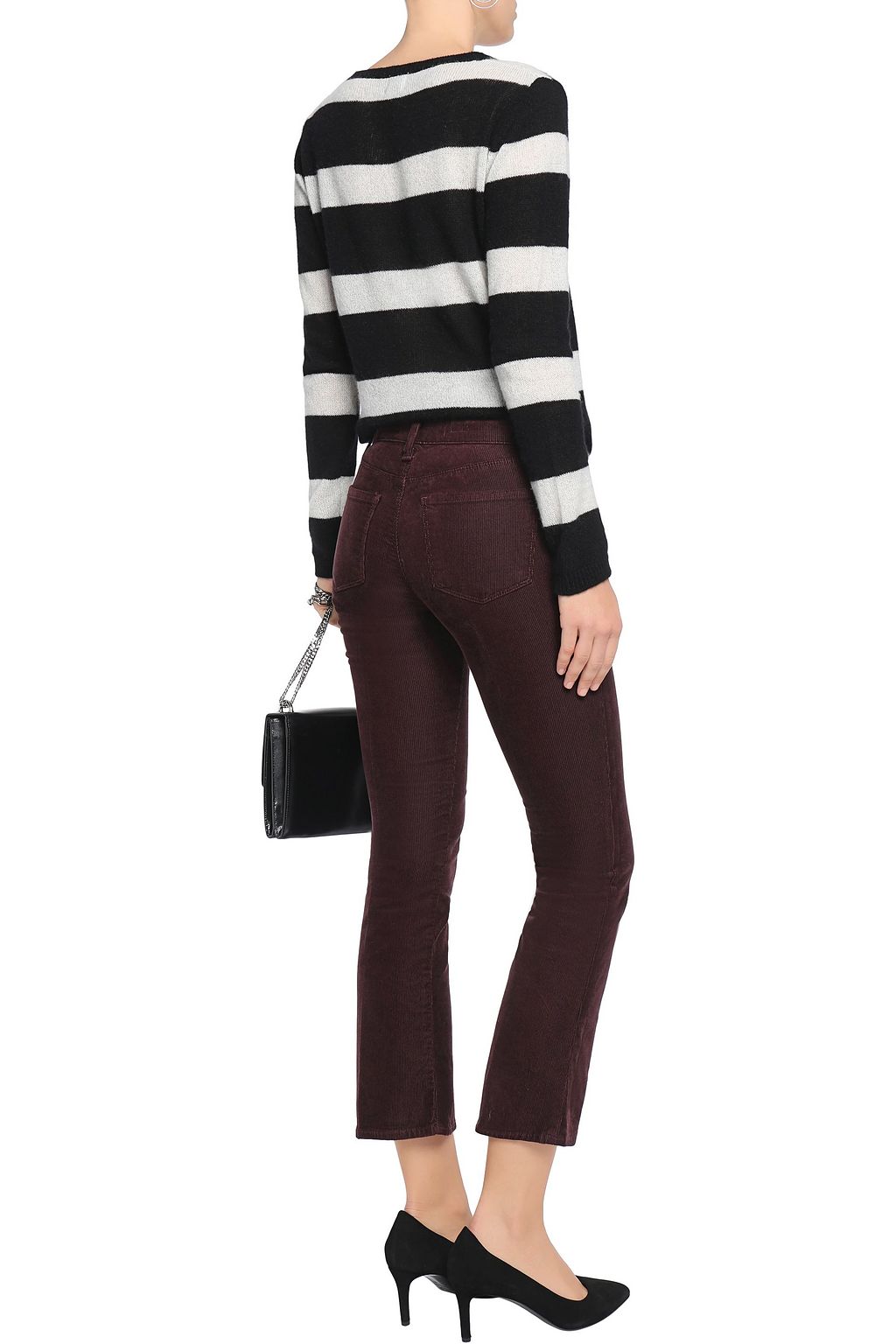 J BRAND Selena metallic leopard-print cotton-blend corduroy bootcut pants