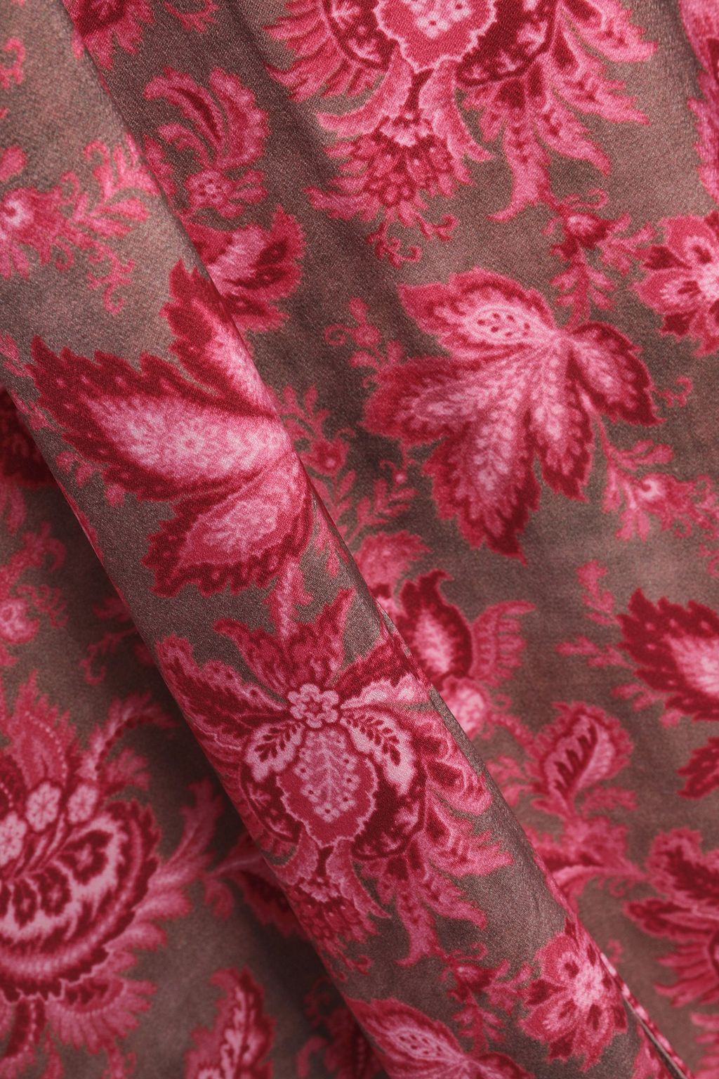 ZIMMERMANN Pleated floral-print crepe midi dress