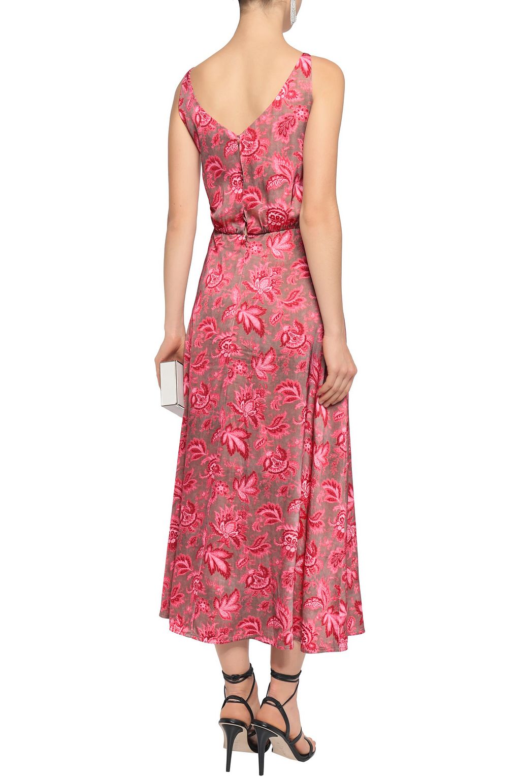 ZIMMERMANN Pleated floral-print crepe midi dress