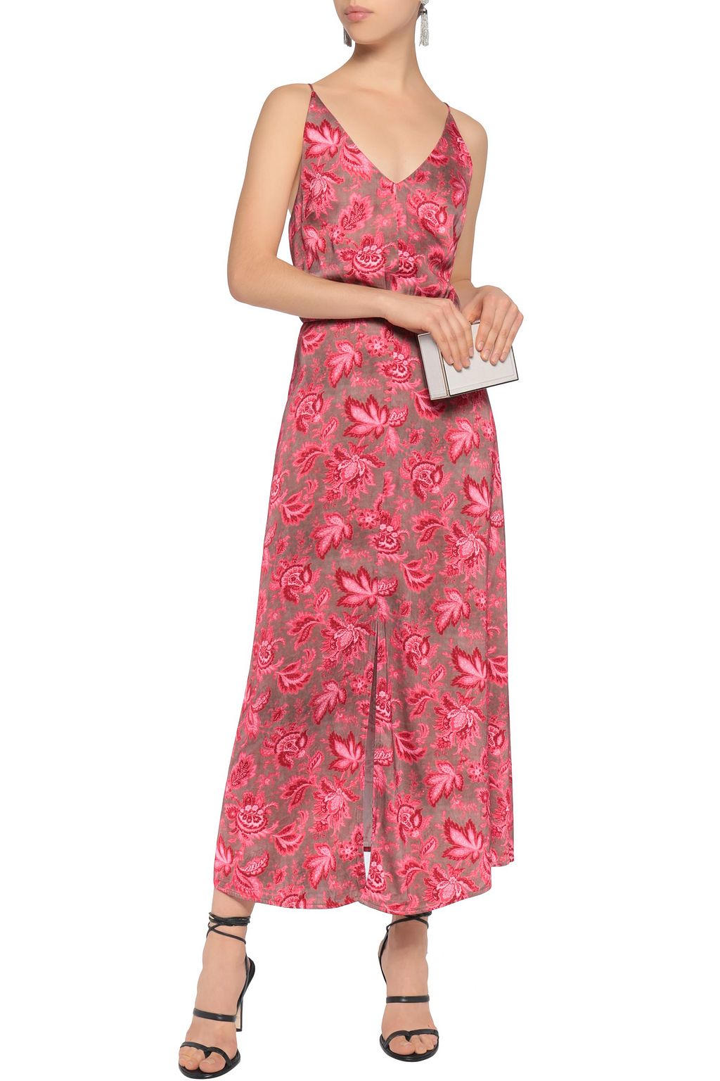 ZIMMERMANN Pleated floral-print crepe midi dress