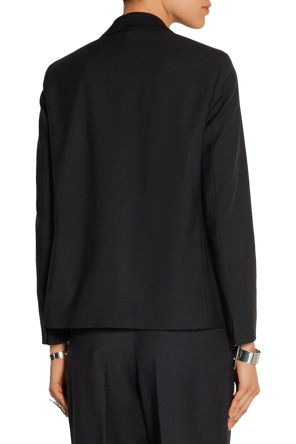 THE ROW Tulsha satin-trimmed wool blazer