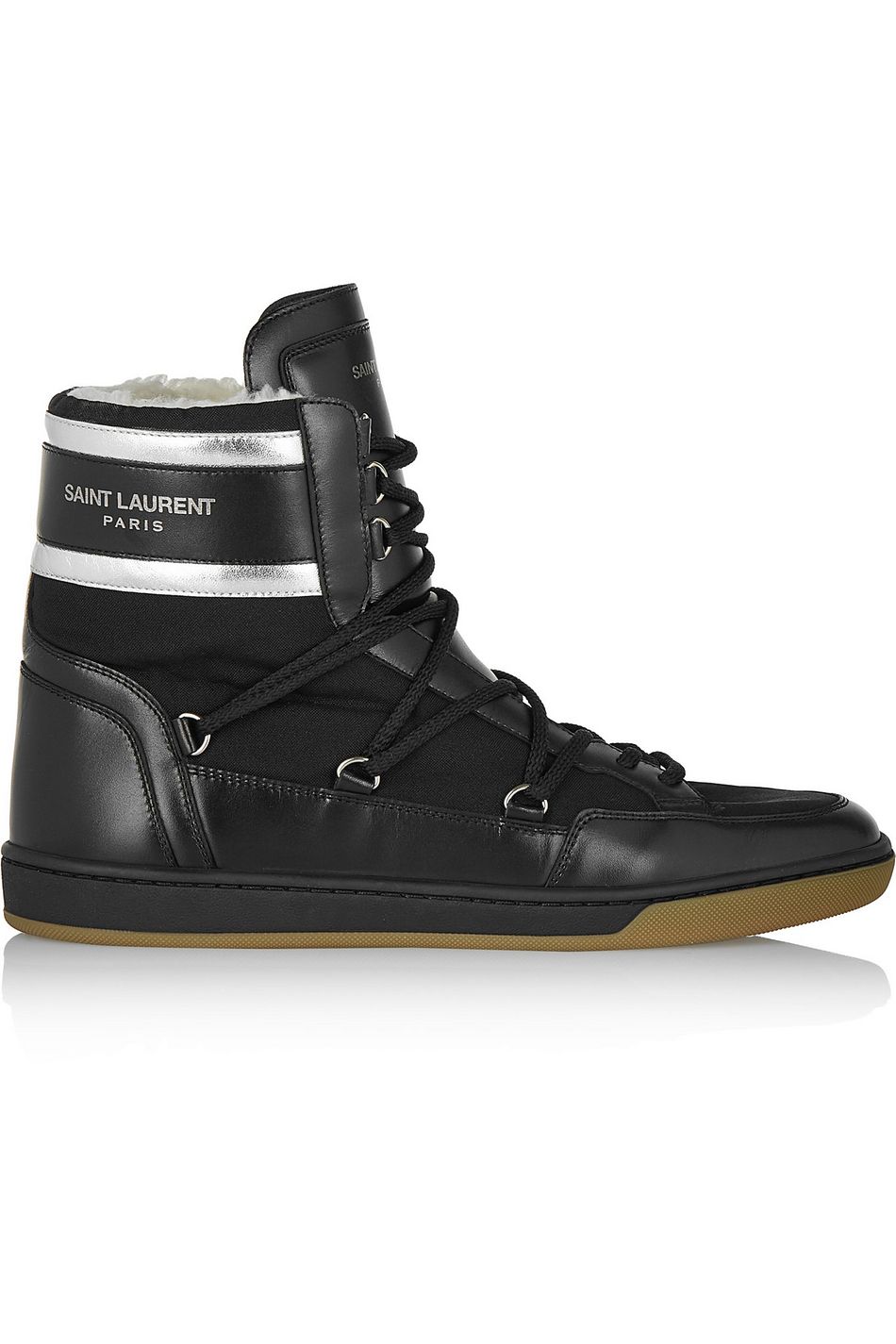 shearling lined high top sneakers
