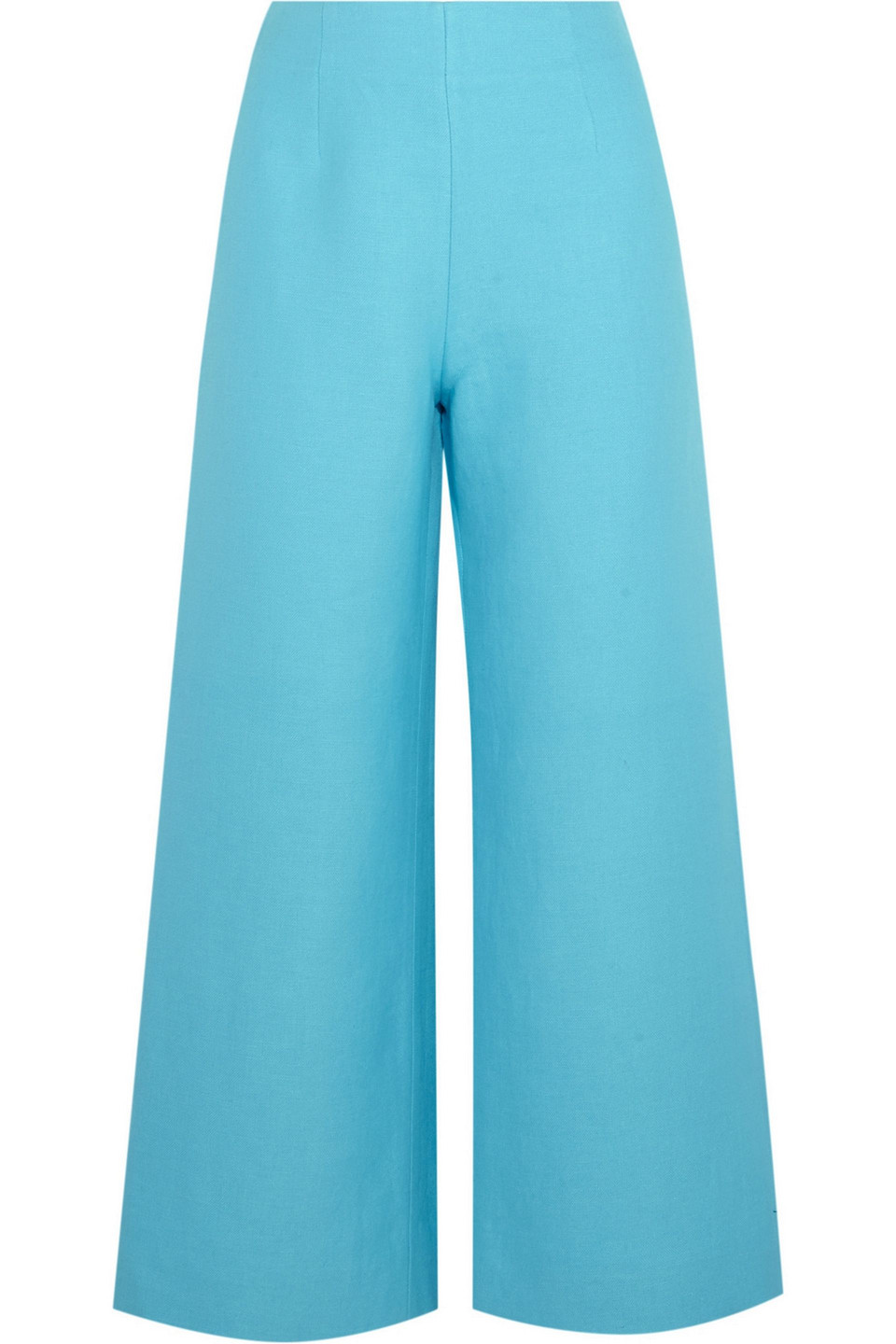 Isa Arfen Linen, Cotton And Silk-blend Wide-leg Pants In Blue