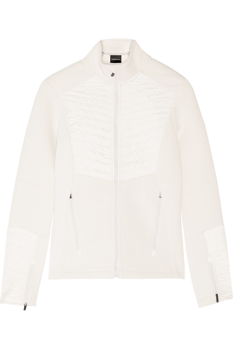 peak performance - shell-paneled stretch-piqué ski jacket - white - fr 38