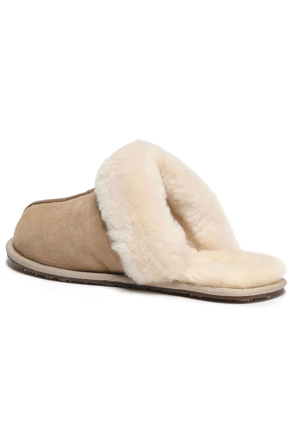 AUSTRALIA LUXE COLLECTIVE Leather-trimmed shearling slippers