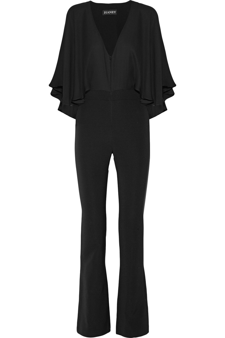 black pantsuit with cape
