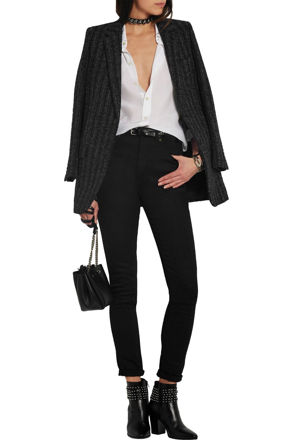 SAINT LAURENT Silk crepe de chine shirt