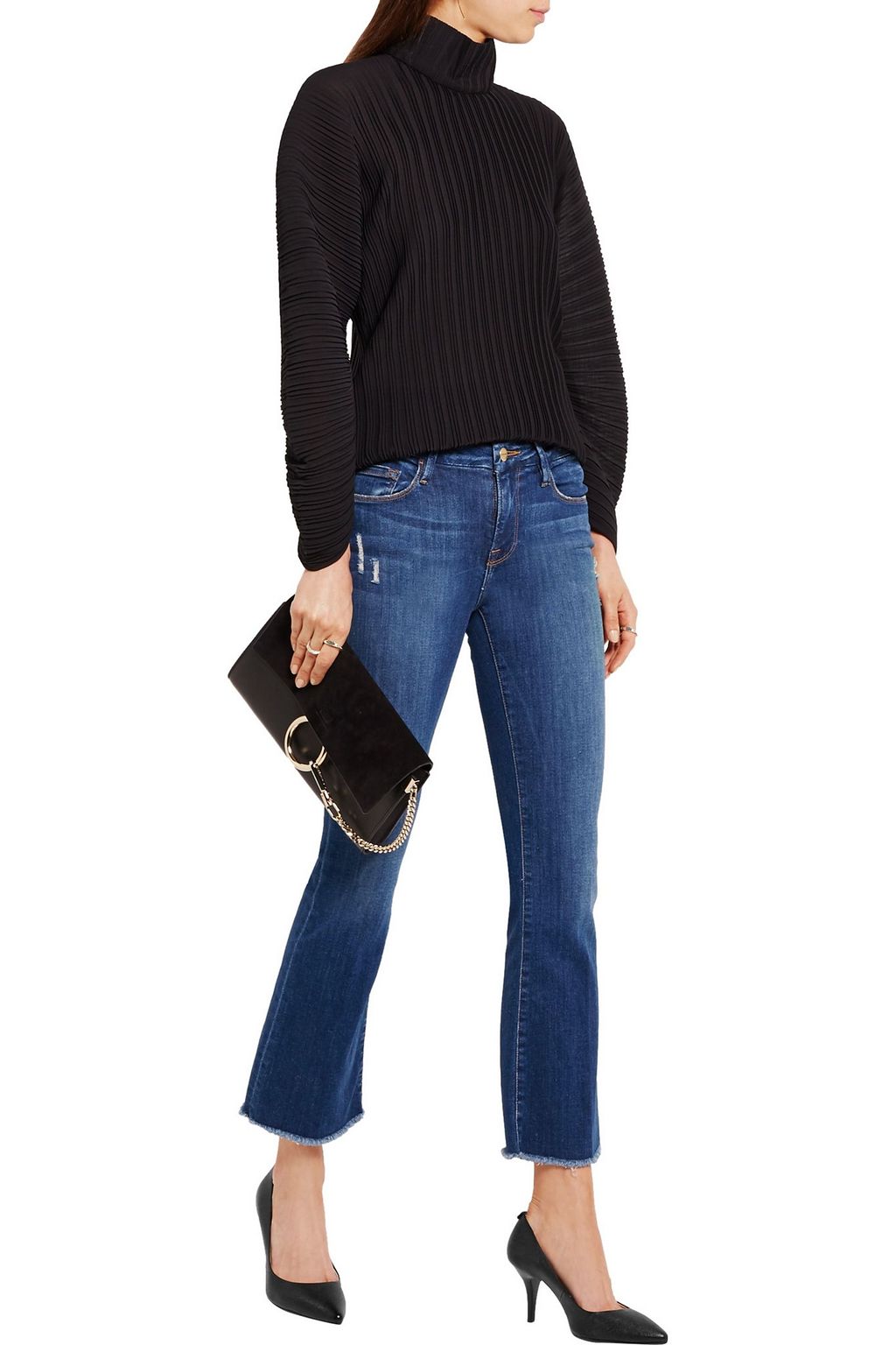 MICHAEL MICHAEL KORS Flex textured-leather pumps