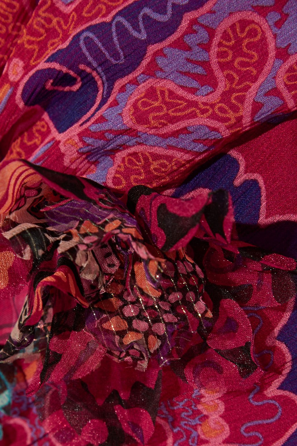ANNA SUI Zandra printed silk-crepon maxi dress