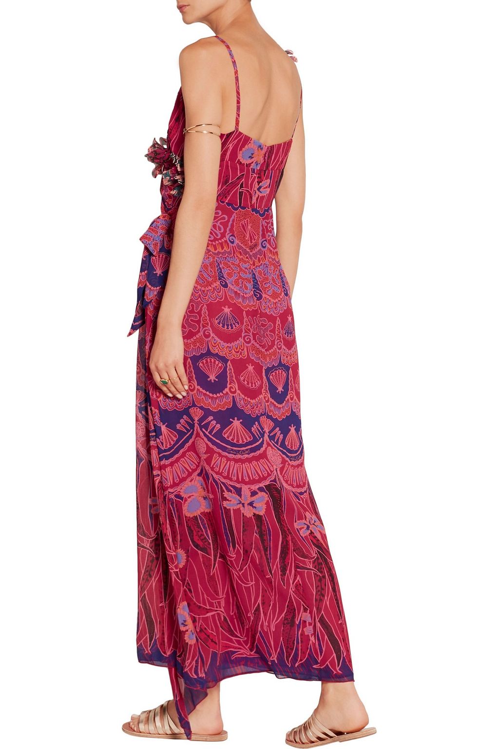 ANNA SUI Zandra printed silk-crepon maxi dress