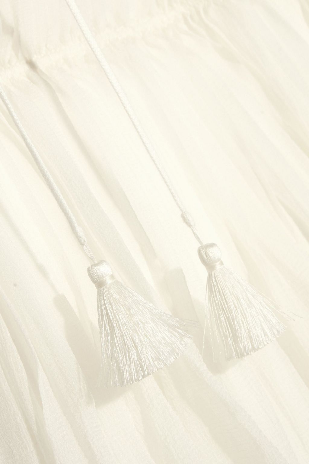 CHLOÉ Pleated silk-crepon mini skirt