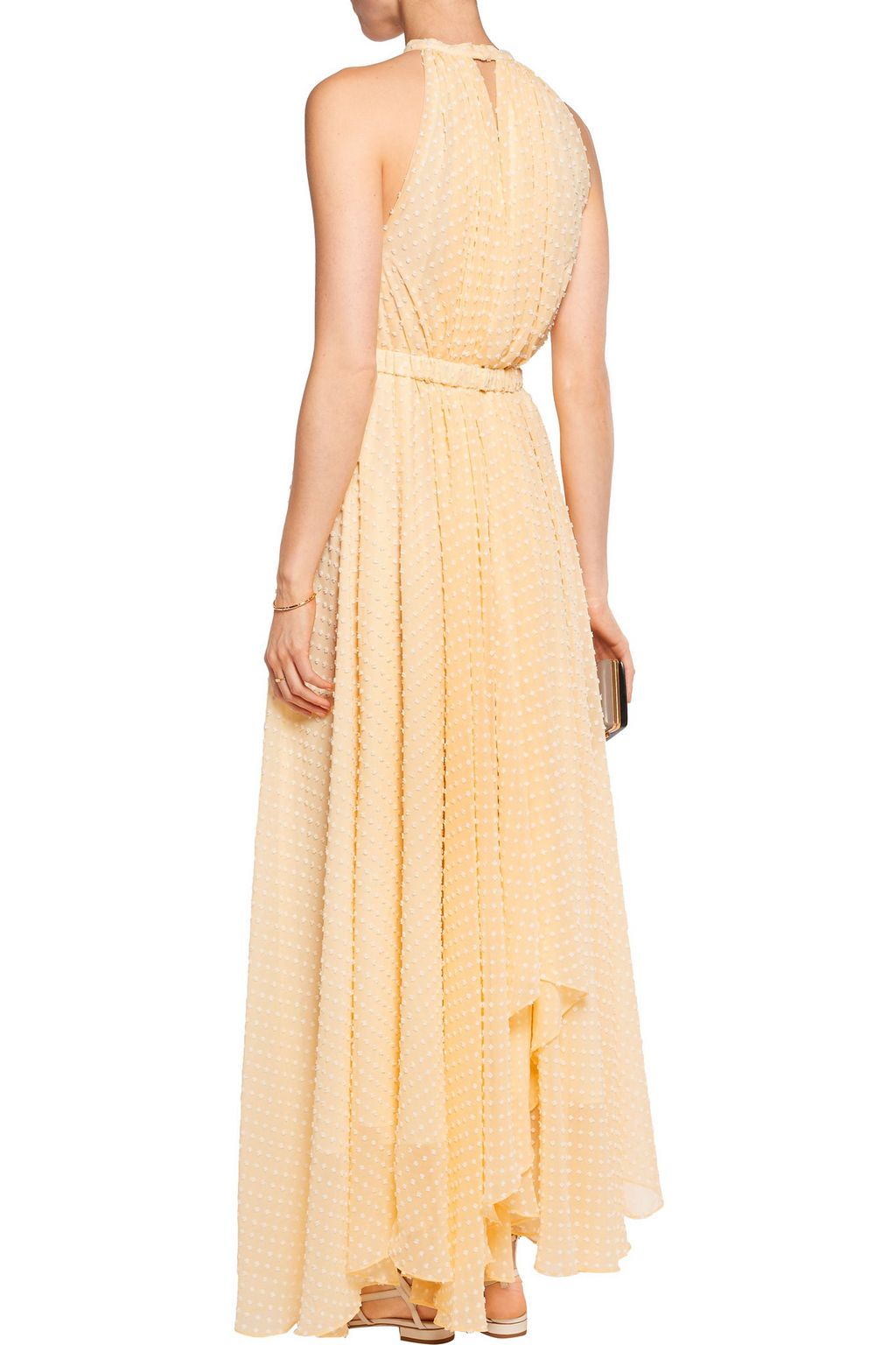 SALONI Irina Swiss-dot chiffon maxi dress