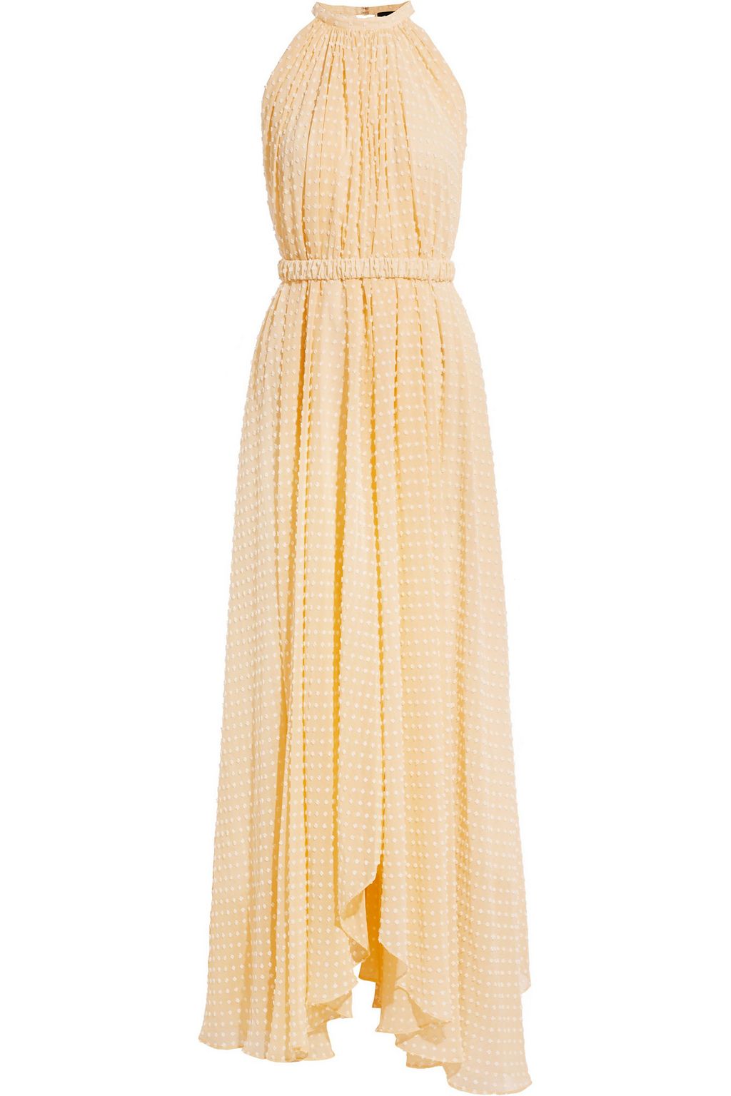 pastel yellow chiffon dress