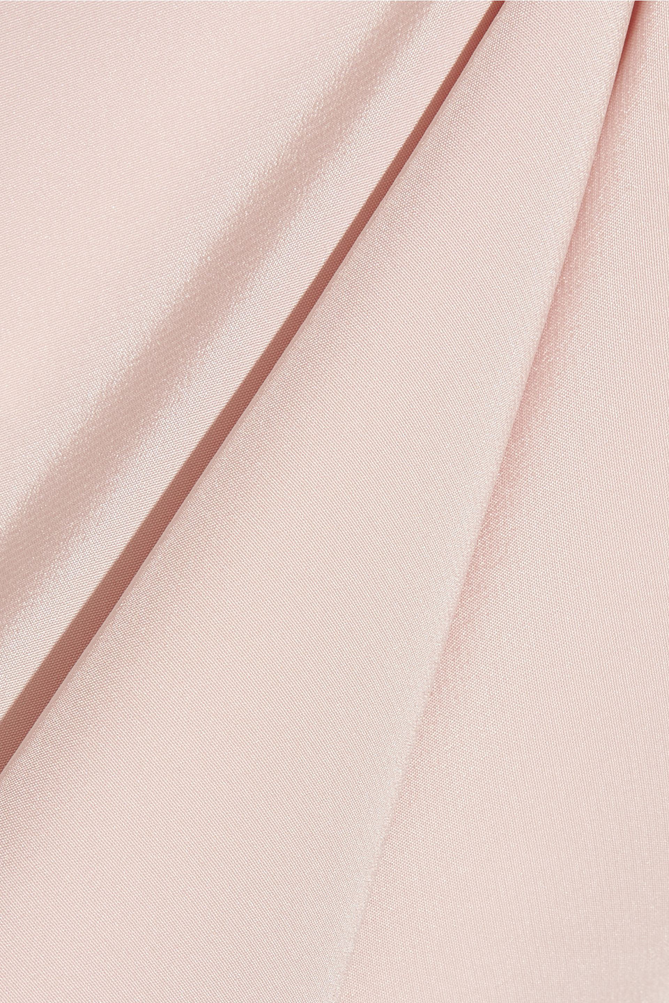 TIBI SIMONE STRAPLESS DRAPED SILK TOP
