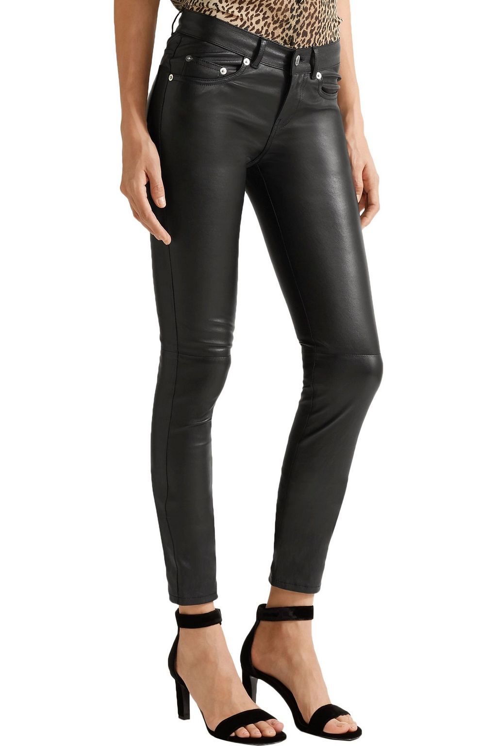 SAINT LAURENT Stretch-leather skinny pants