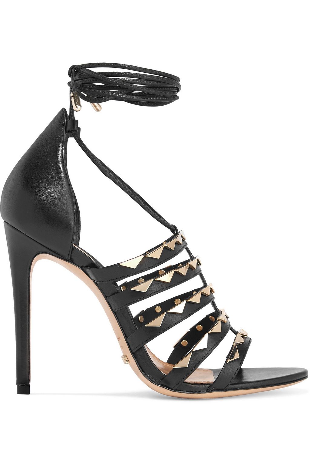 schutz studded sandals