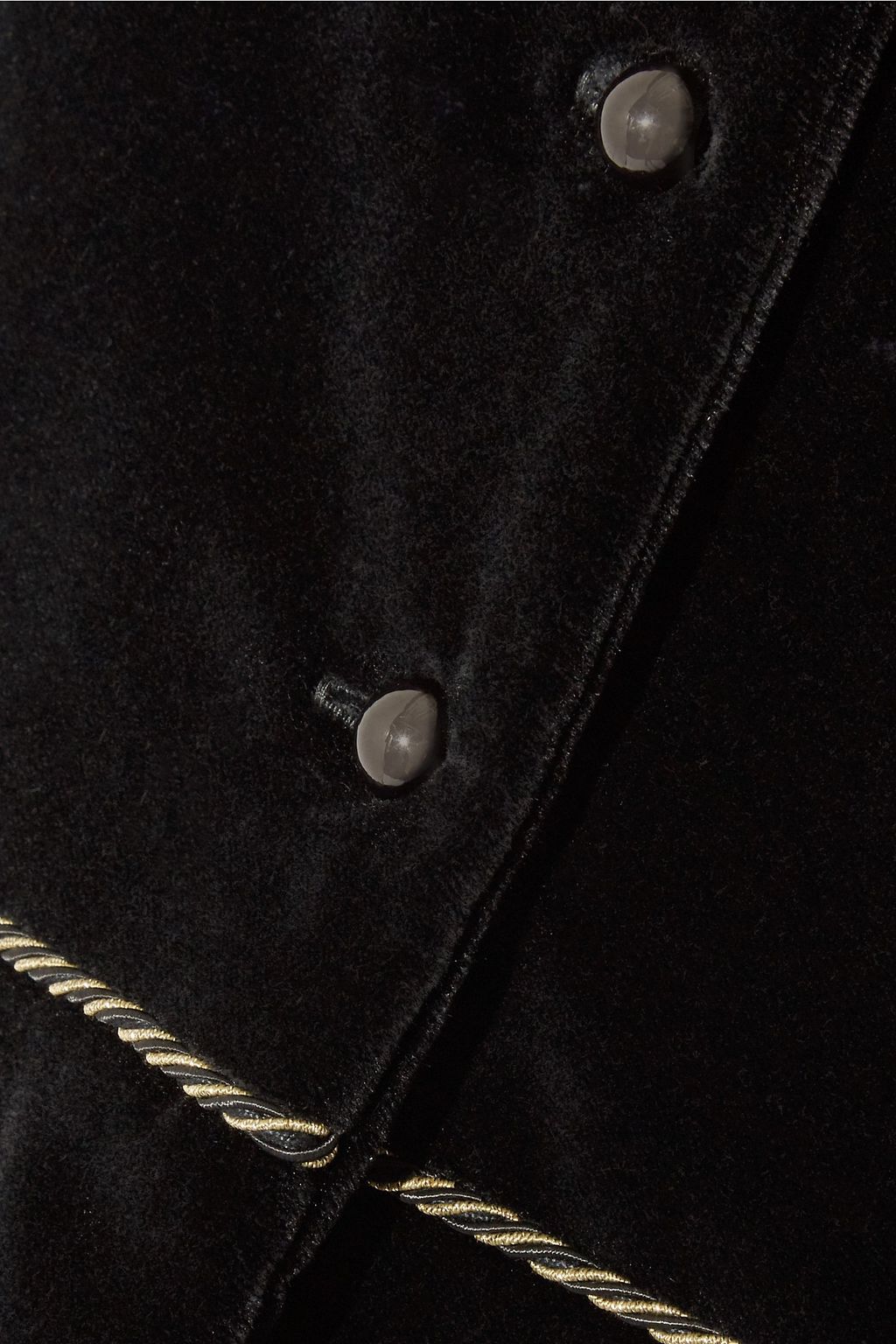 ISA ARFEN Embroidered stretch-velvet blazer