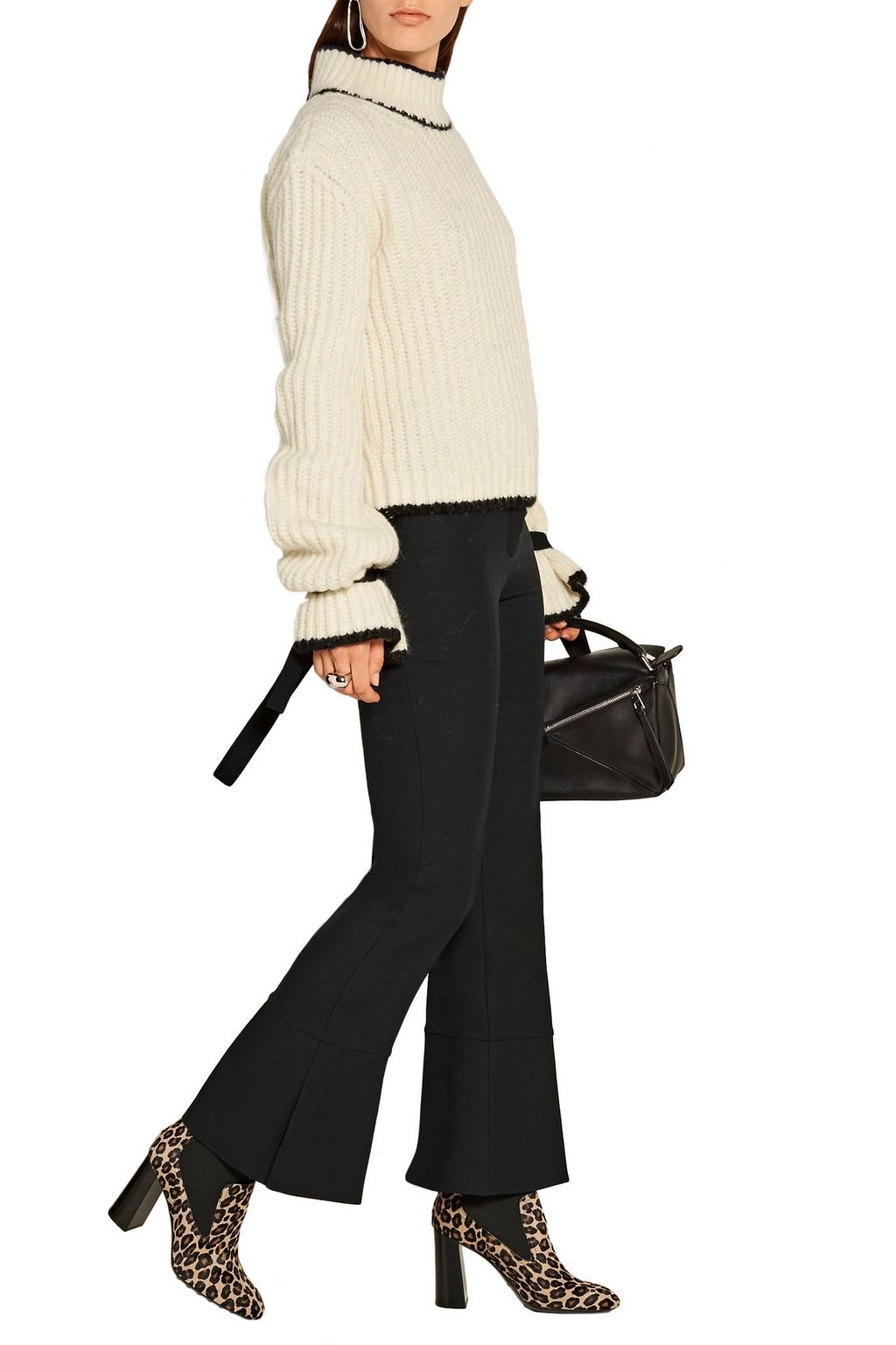 TOD'S Leopard-print calf hair ankle boots
