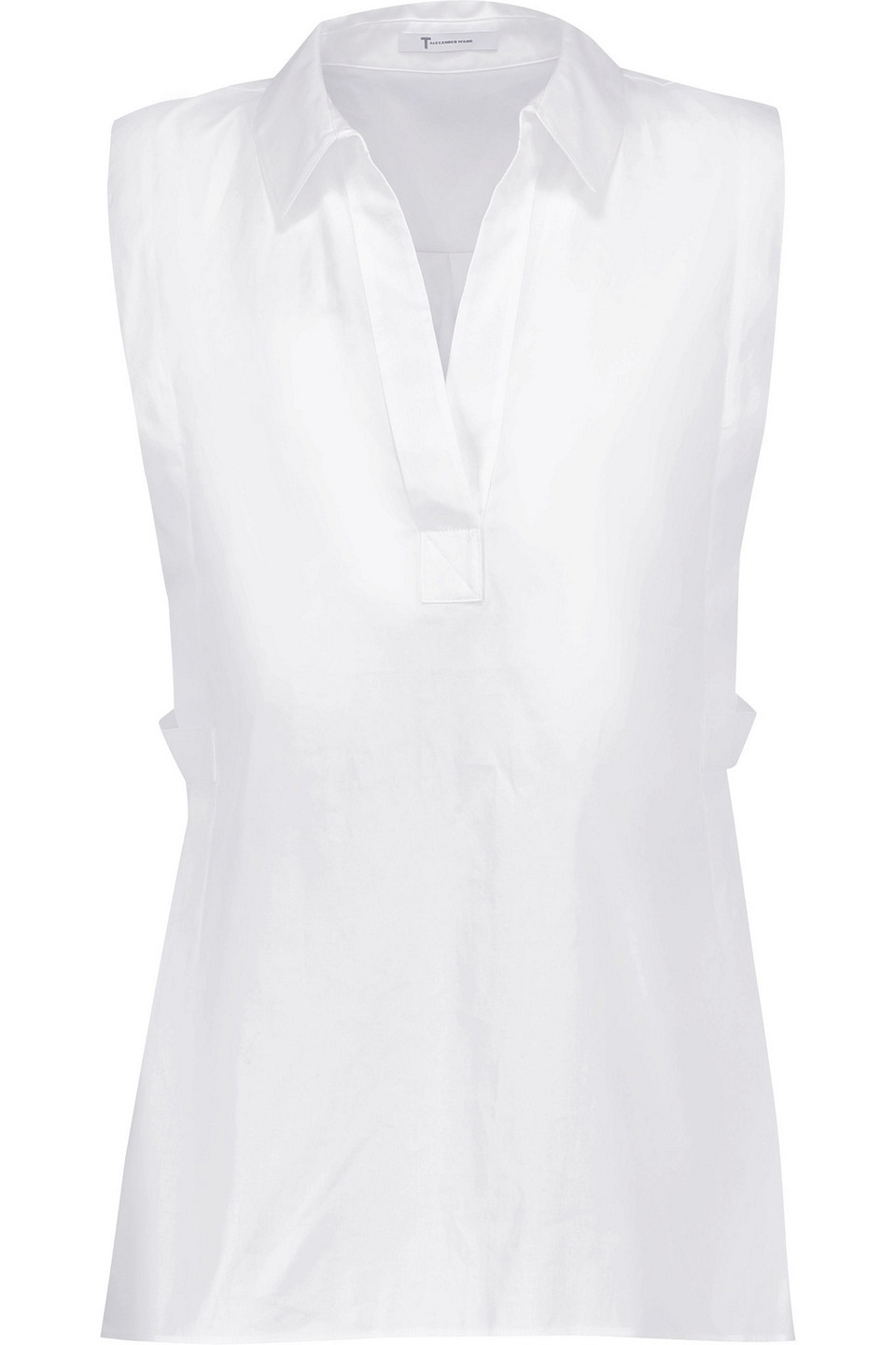 alexanderwang.t - cotton-poplin shirt - white - us 2