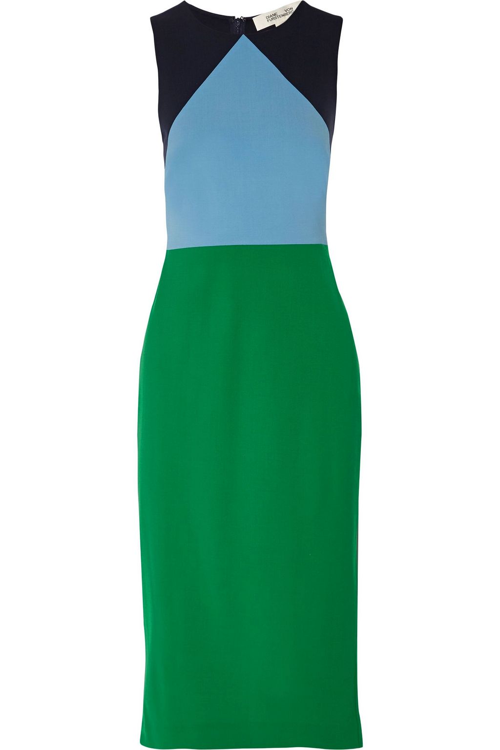 diane von furstenberg color block dress