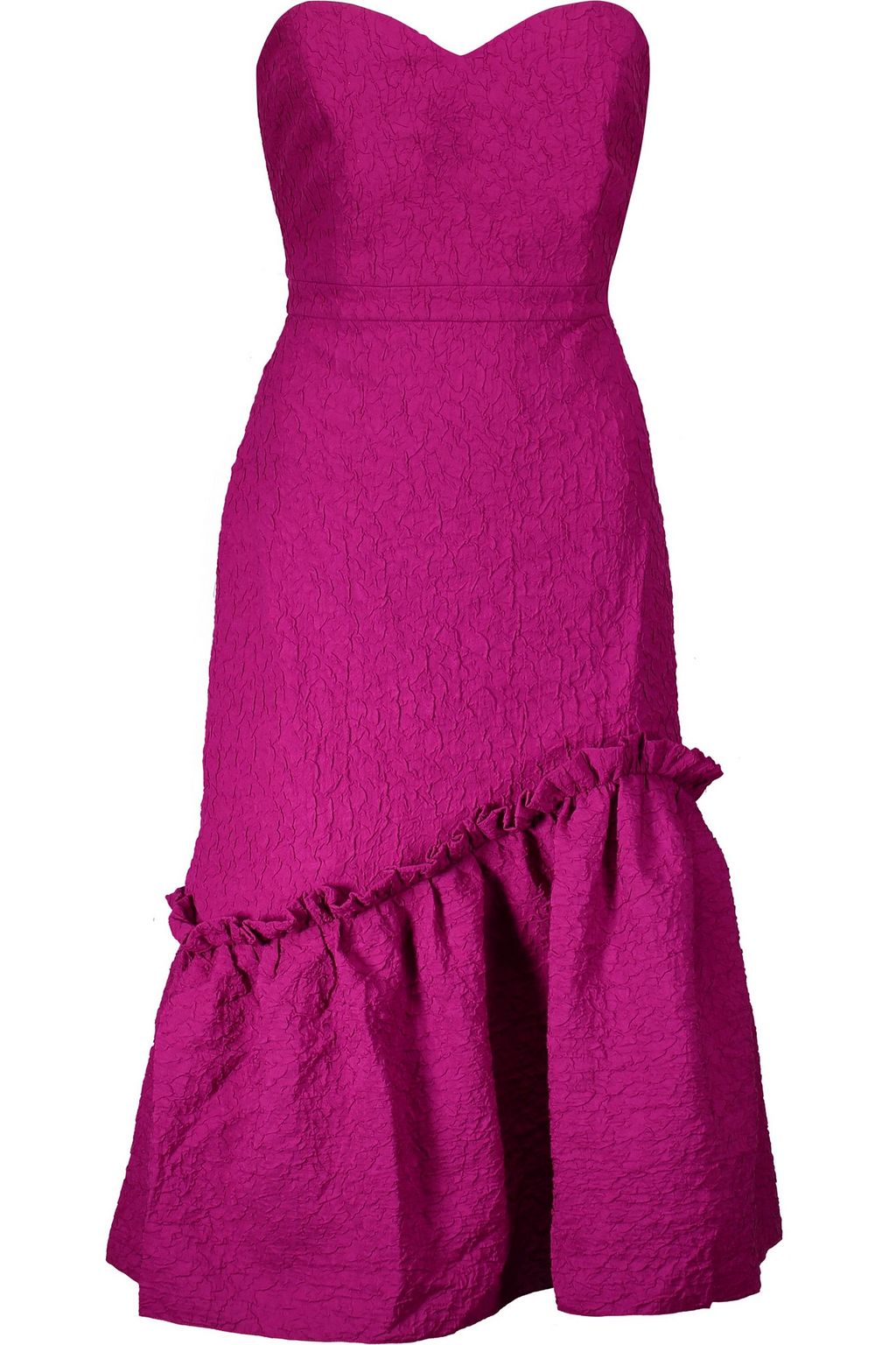 fuchsia midi dress