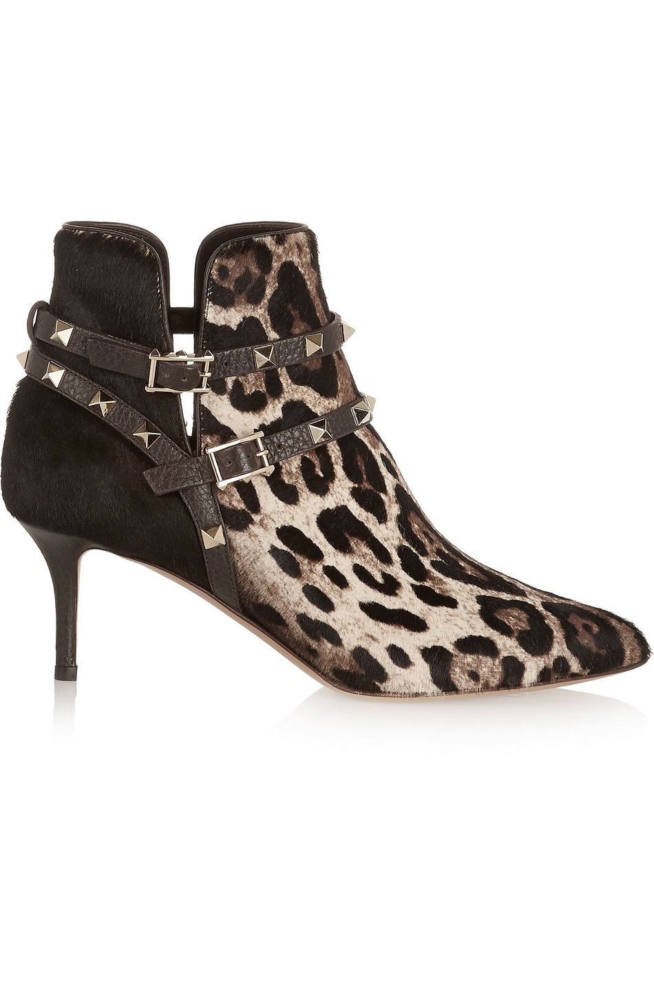 valentino rockstud leopard heels