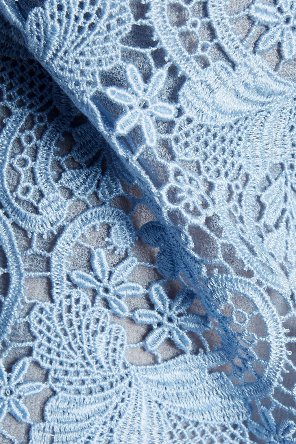 NINA RICCI Cotton-blend lace top