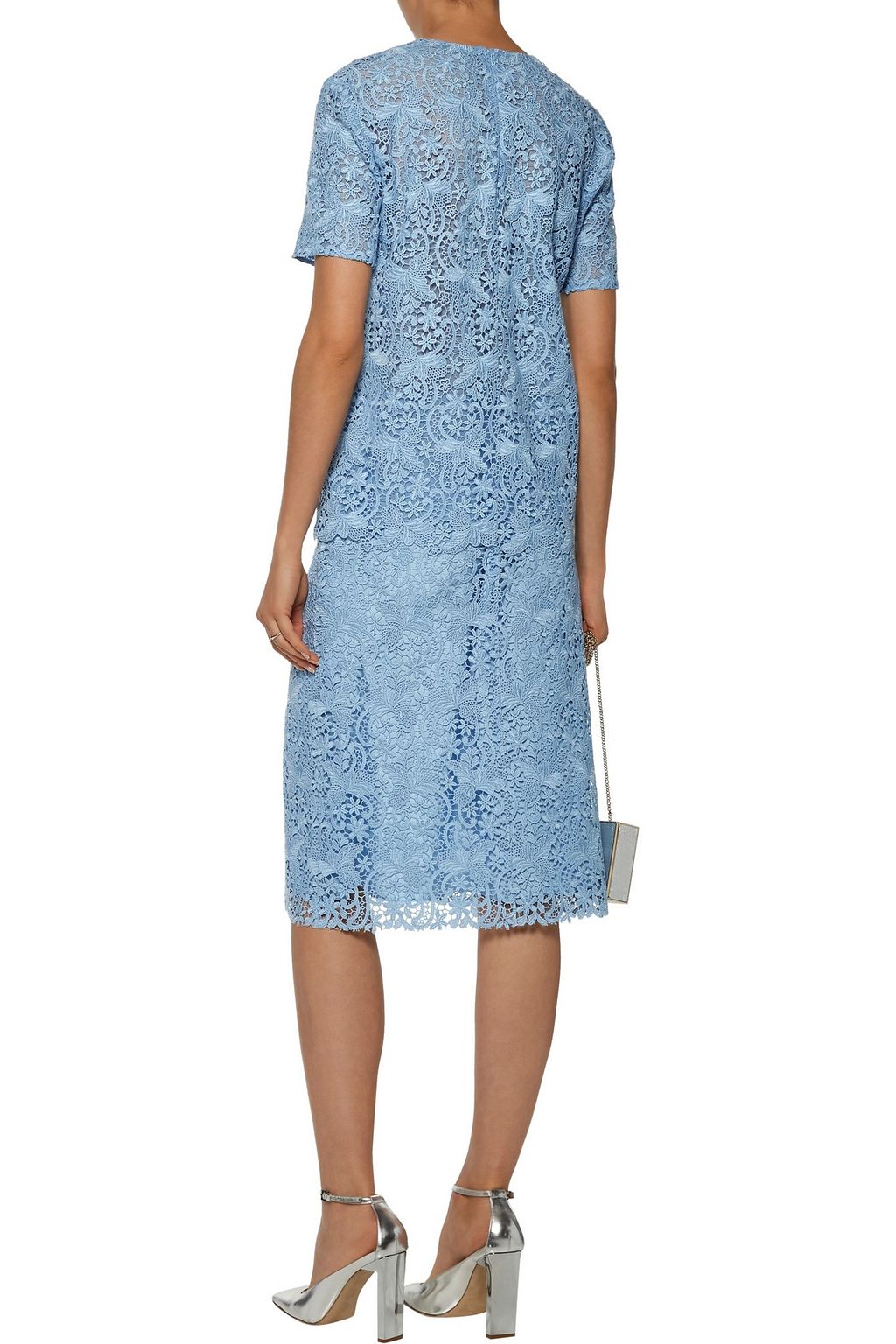 NINA RICCI Cotton-blend lace top