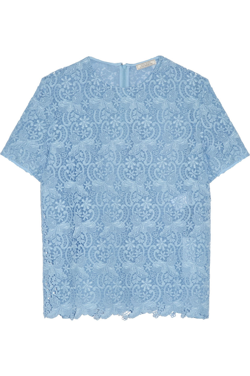 Cotton-blend lace top